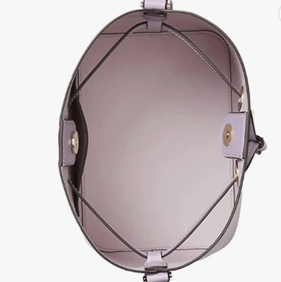 New KATE SPADE Leather Lilac Frost Sadie Bucket Bag NWT - Picture 3 of 3